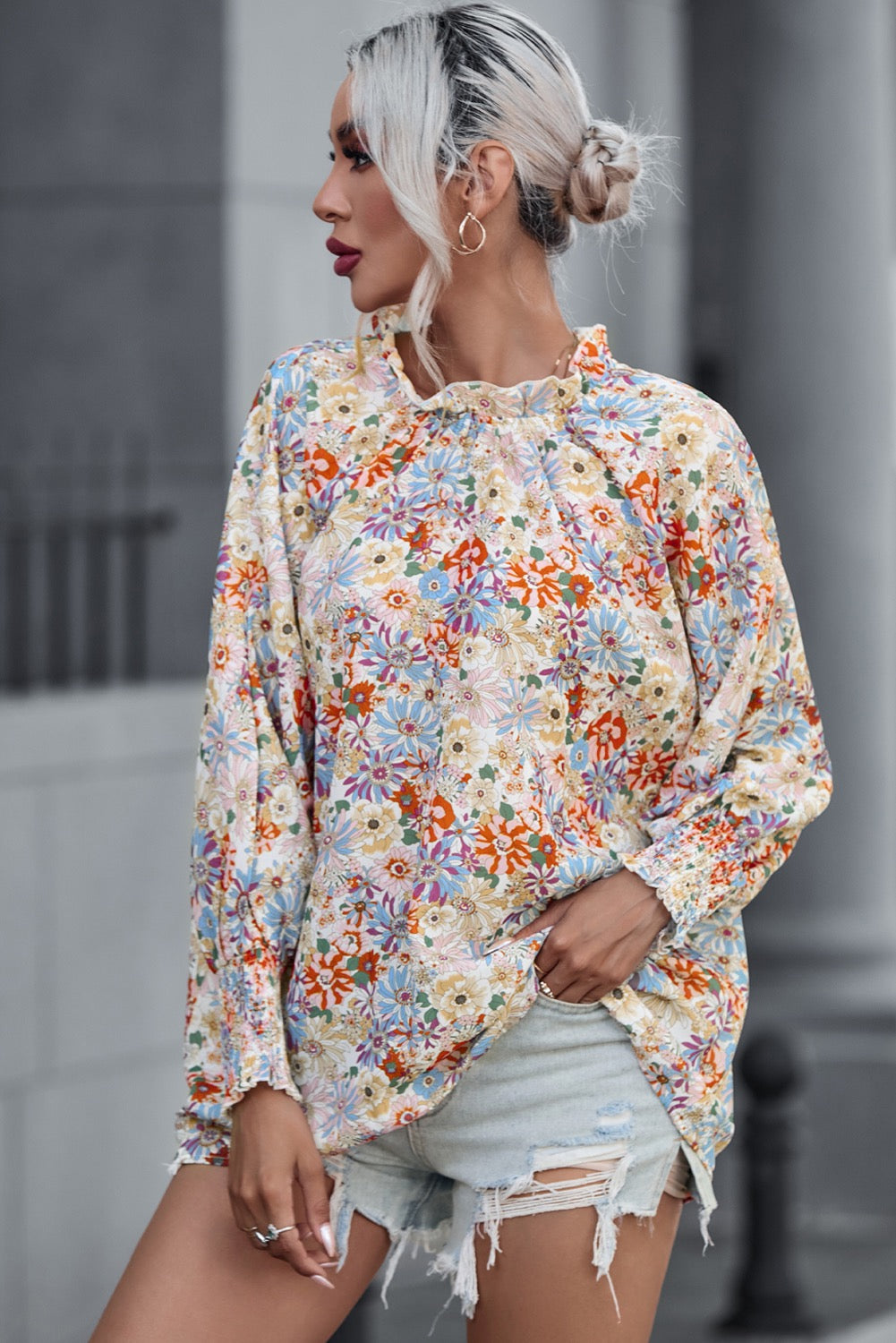 Multicolor Floral Blouse WS RTS