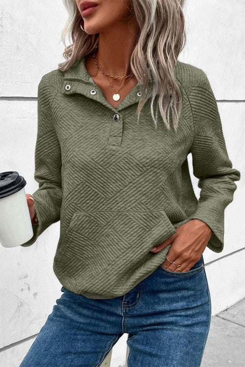 Green Textured Sweatshirt RTS