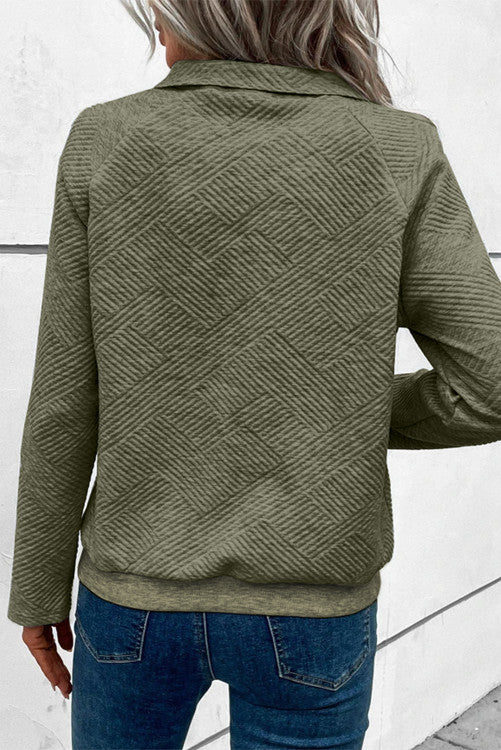 Green Textured Sweatshirt RTS