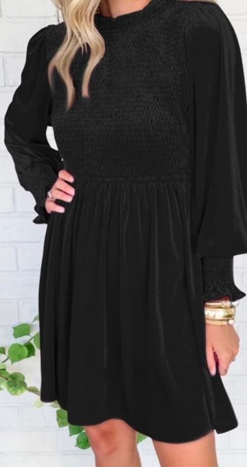 Black Velvet Dress RTS