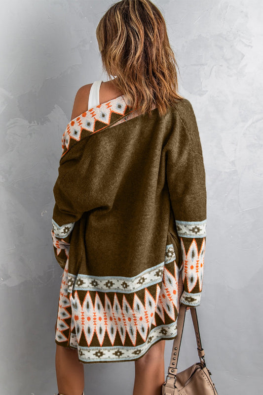 Brown Aztec Cardigan RTS