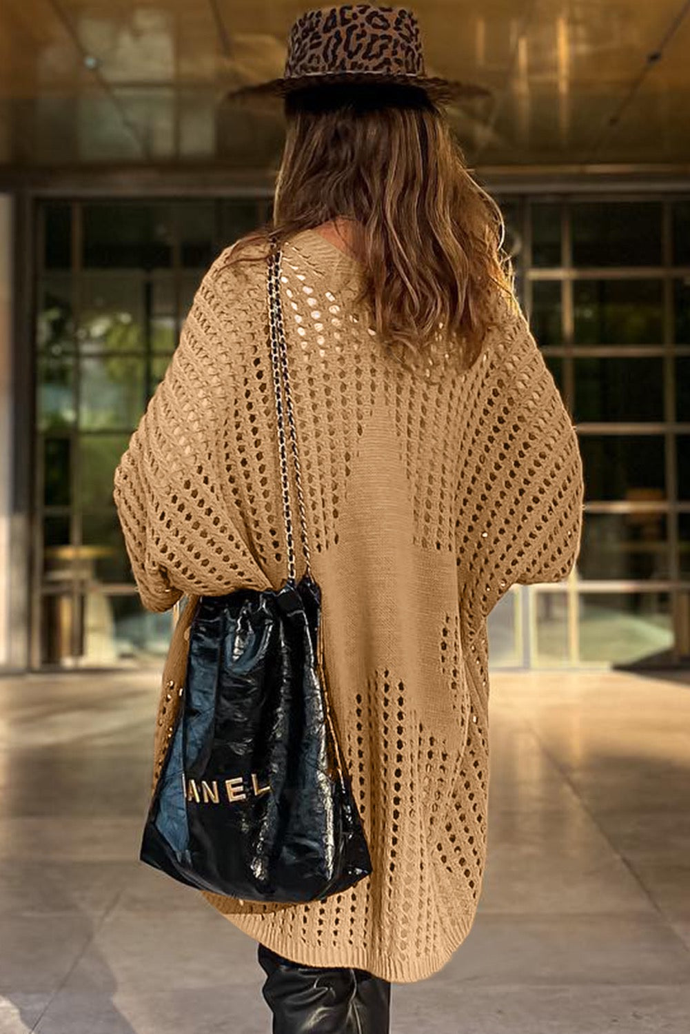 Camel Knit Open Cardigan WS RTS