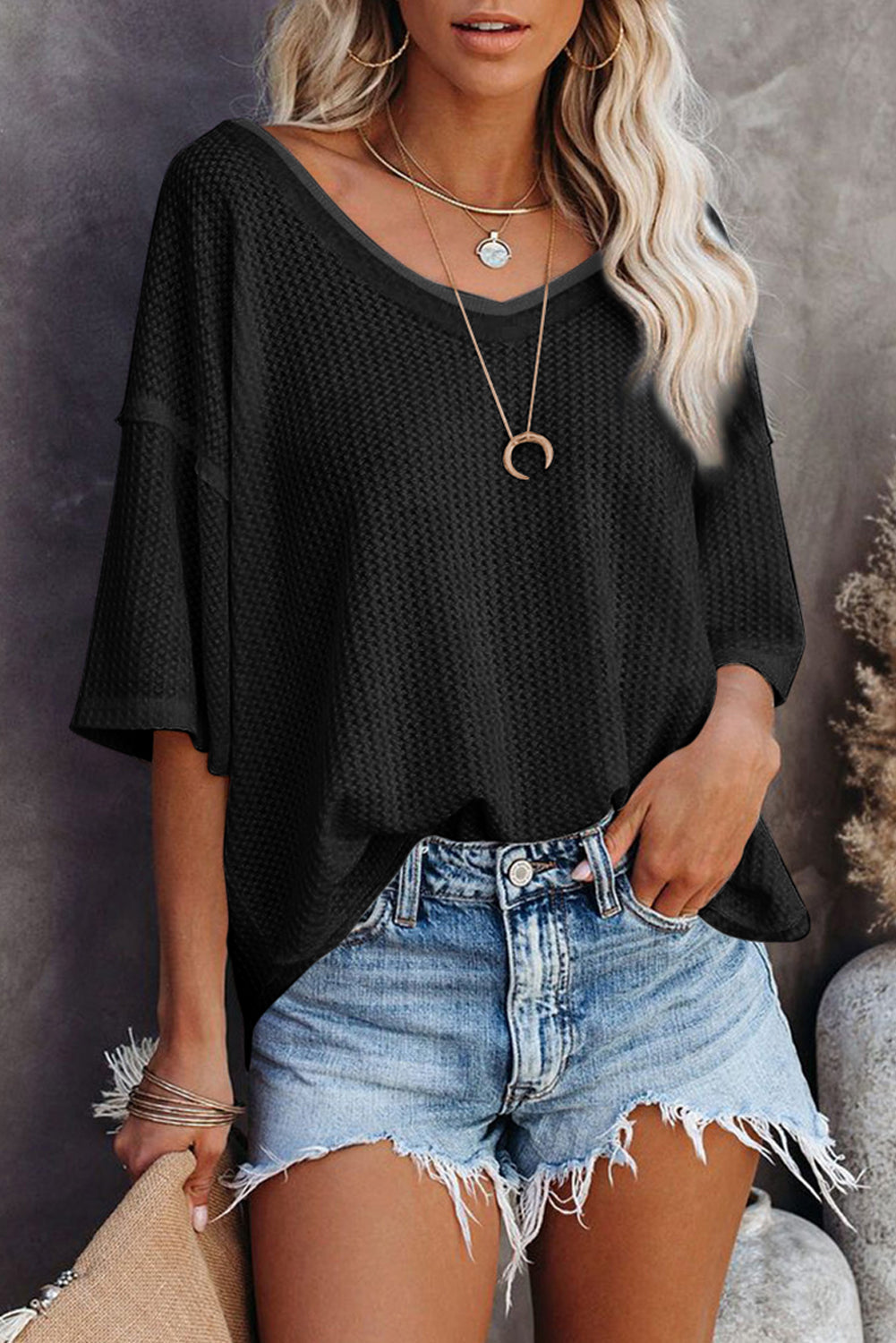 Waffle Knit Top RTS